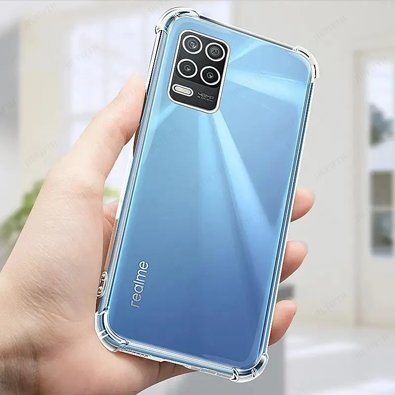 

Transparent shockproof case for Oppo realme 8 9 10 11 pro c15 C17 soft silicone C20 C21 C25 C30 C31 C33 C35 C53 C55 back cover