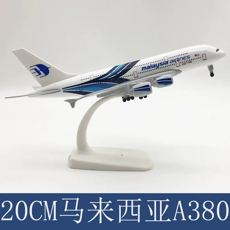 

Model A380 Airways Plane Metal Alloy Diecast 20CM Airplane 380 Malaysia Aircraft with Landing Gears For Collection
