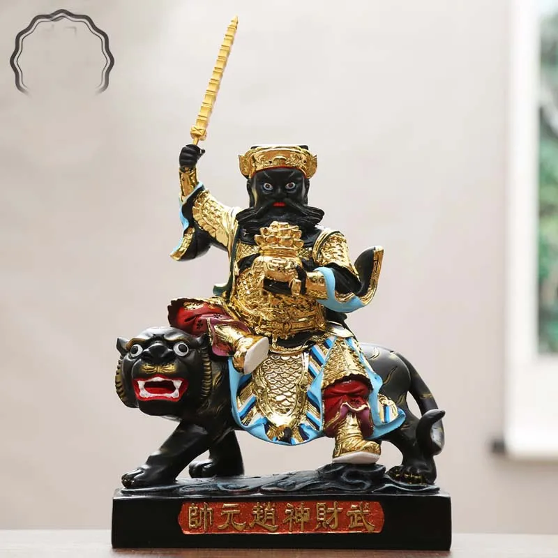 

large Taoist Buddhism HOME Shrine efficacious protection Exorcise evil spirits Patron saint Zhao Gong ming God FENG SHUI statue