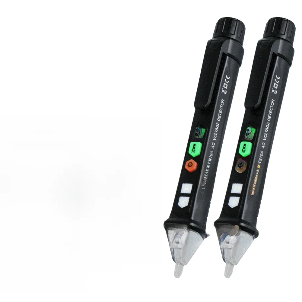 TS10A Digital Non-Contact Voltage Tester Pen for Safe Live Wire Detection AC 12V to 1000V with Flashlight Function
