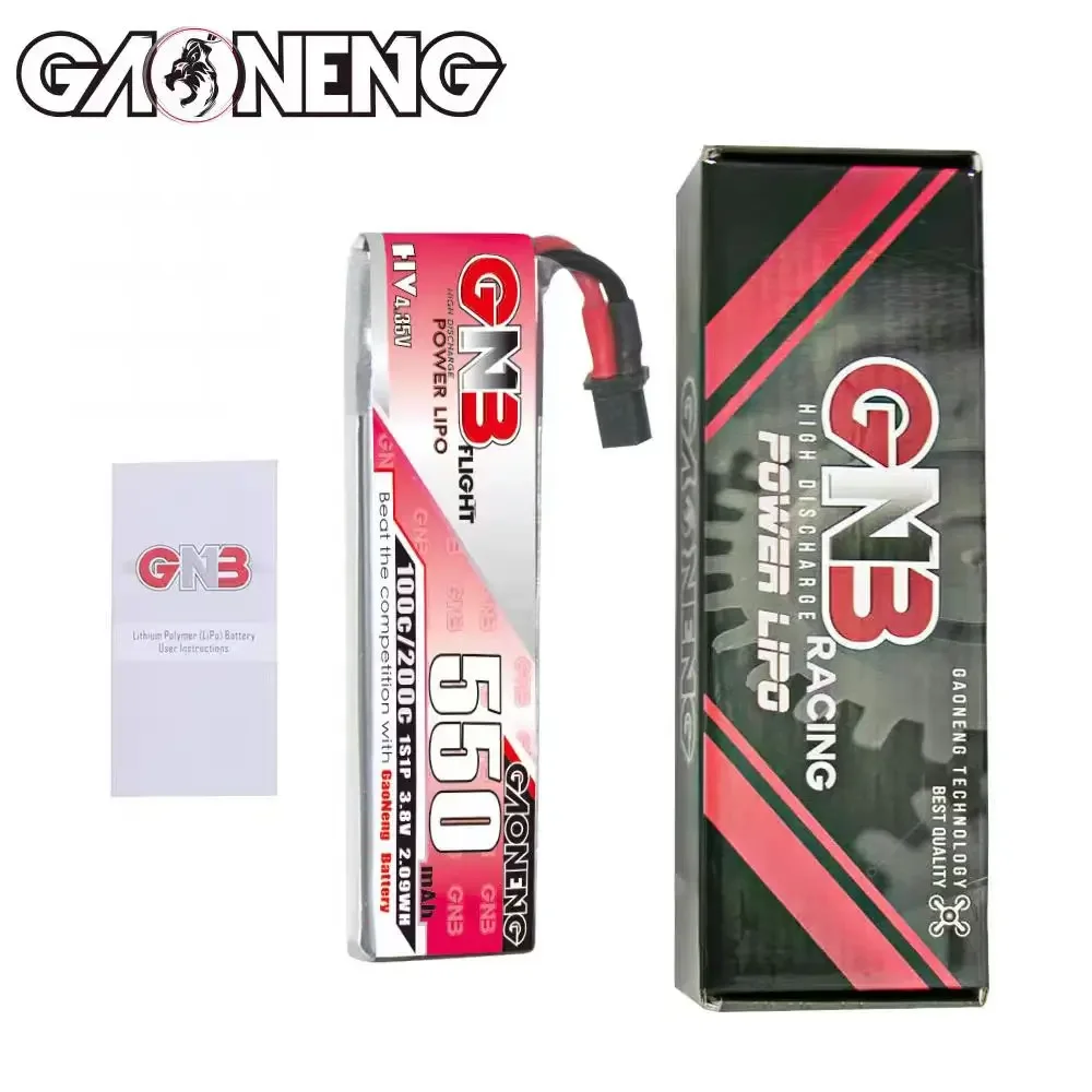 GNB 100C 550mAh 1S 3,8 V enchufe A30 de alto voltaje emax Mobula7/8 Mini modelo de avión interior batería de litio repuestos