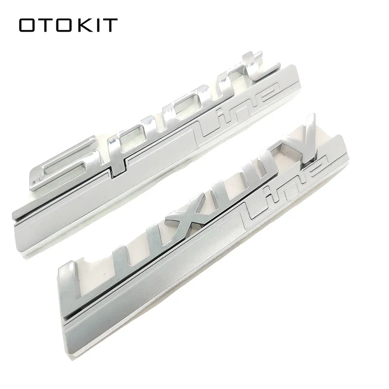 1PCS 3D ABS Sport LINE Luxury LINE Side emblem For BMW 2 3 4 5 7 Series GT Fender Luxury-Line Badge Car Sticker Car Styling