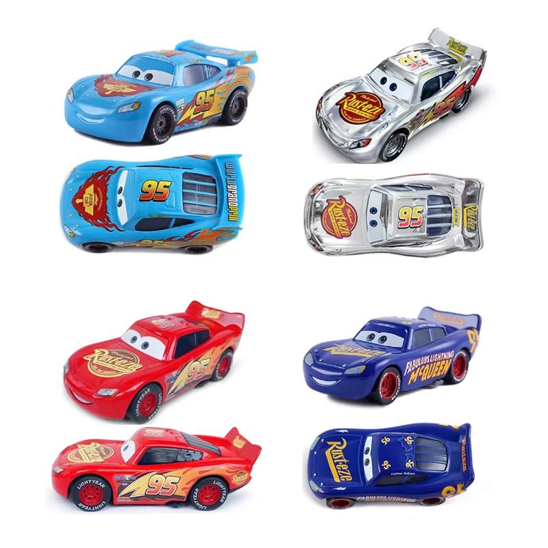 Disney Pixar Cars 3 Generation Silver Electroplating Lightning McQueen Cars 2 Mater Jackson Storm Alloy Metal Boys Toys Gifts