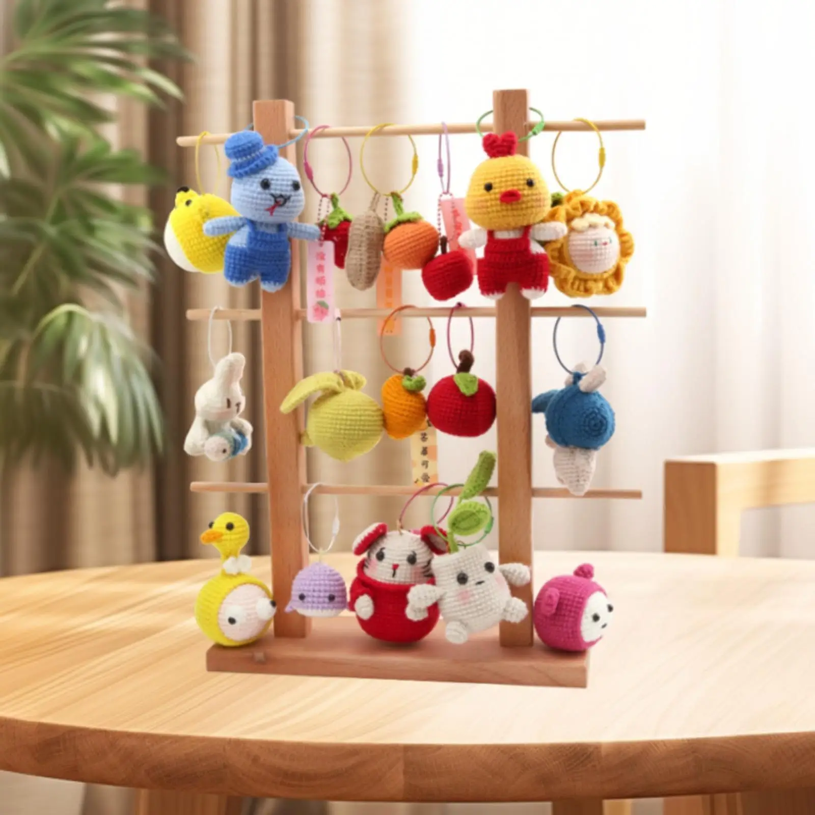 Beech Storage Rack Practical Removable Desktop Wooden Wire Rack Countertop Stand Sewing Threads Organizer for Bedroom Family