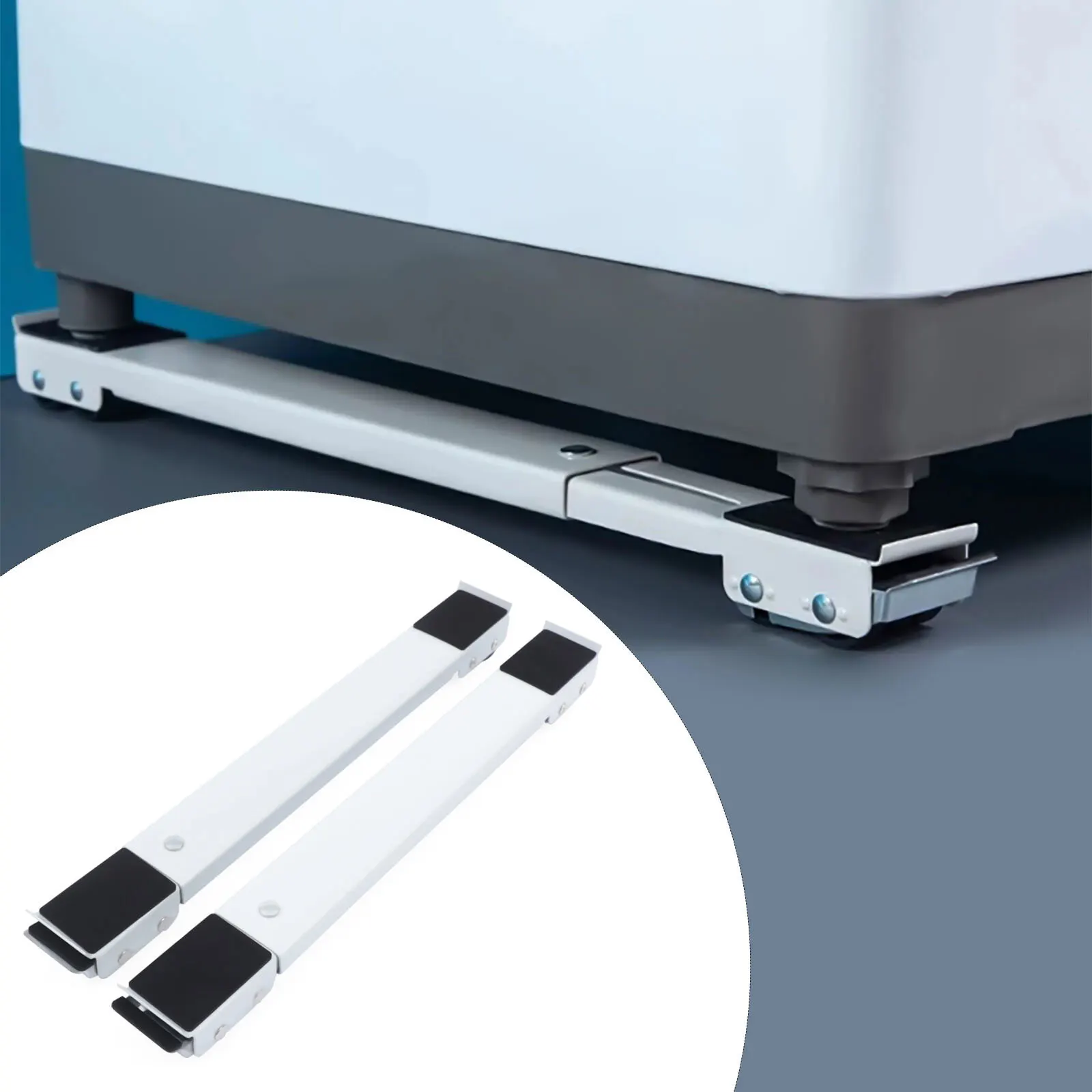 بكرات الأجهزة الثقيلة للغسالة، حامل الغسالة، ثلاجة متحركة، قاعدة مرتفعة، عجلات دعامة متنقلة