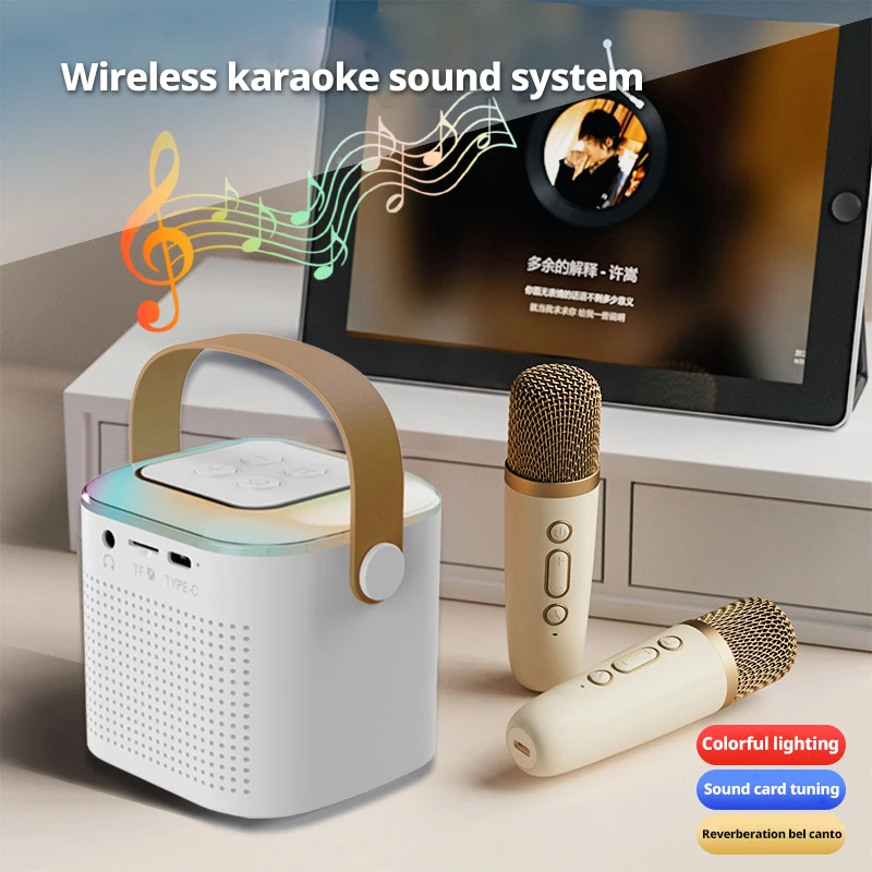 

Bluetooth mini speaker, outdoor portable card insertion, mini wireless speaker, karaoke microphone, microphone, speaker