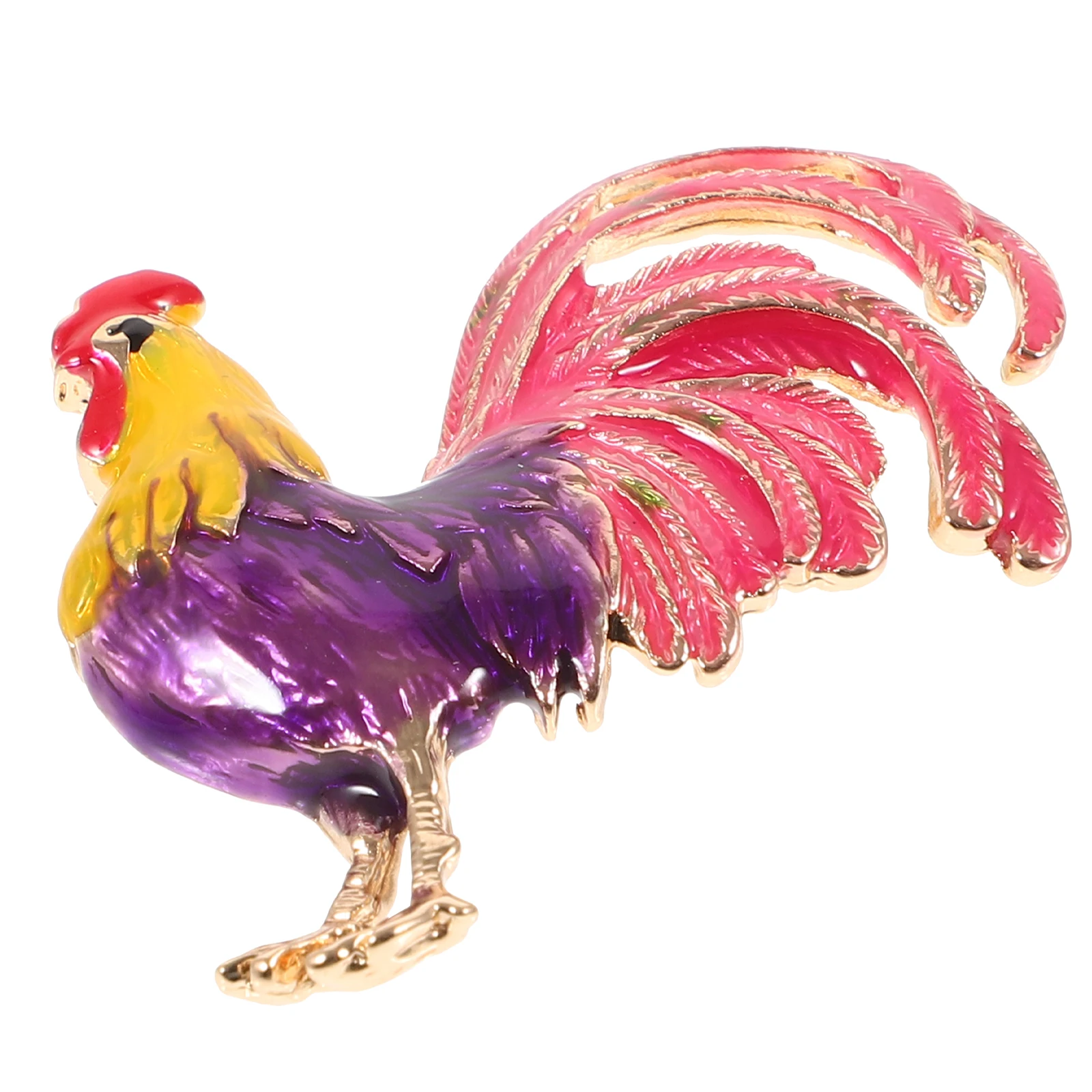 

Alloy Rooster Brooch Pin Cute Cartoon Animal Lapel Pins for Women Men Purple 2245 Decorative Accessories Clothes Shawl Backpack