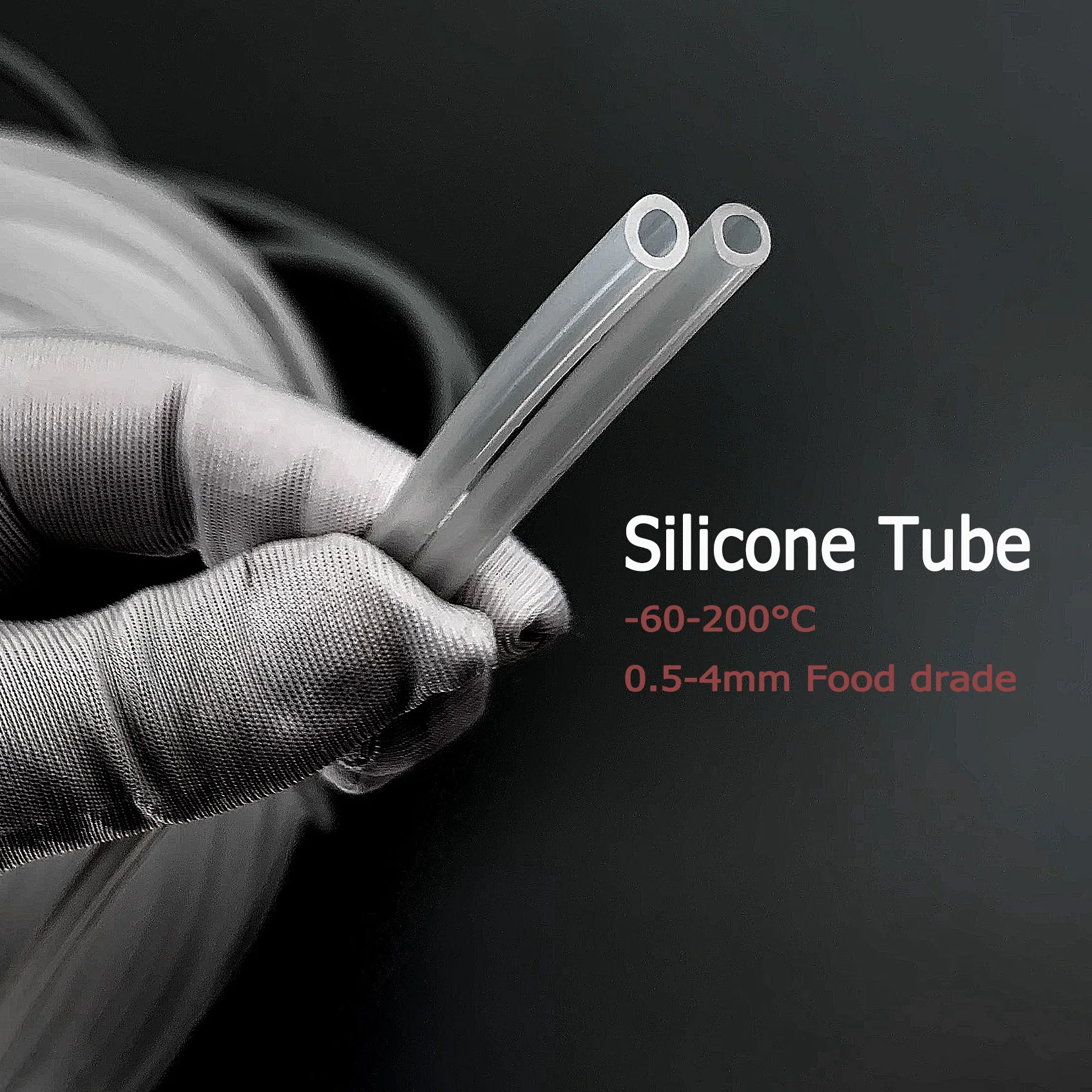 100 Meter 0.3mm 0.5mm 1mm 1.5mm 2mm 3mm ID Food Grade Transparent Rubber Hose Micro Flexible Soft Silicone Tube Pipe Aquarium