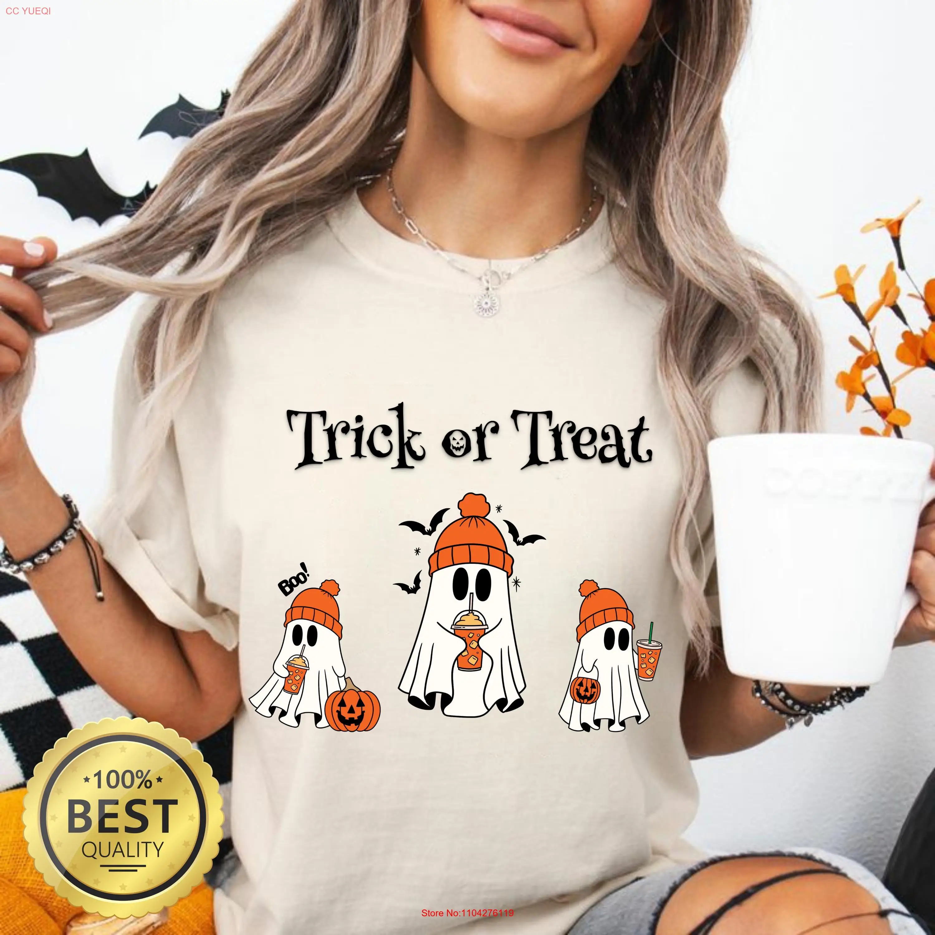 Spooky Trick or Treat T Shirt for Halloween Scary Fashion Must Have long or short sleeves