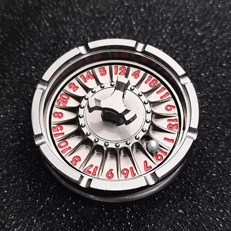 D&D Metall-Fingerspitzen-Gyro-Rulettewürfel aus Metall für Dungeons and Dragons, Spinner-Würfel aus Metall, rotierende Roulette-Würfel für Geschenktischspiele – Detail 7