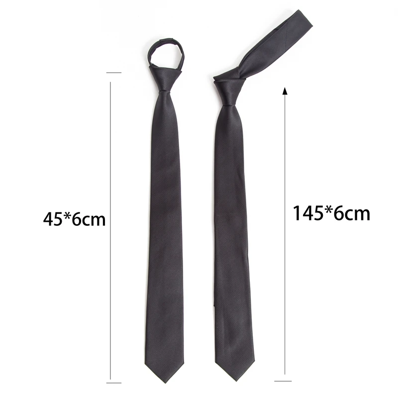 الألوان السوداء قبل تعادل سستة ربطة العنق نحيل 6 سنتيمتر العلاقات للرجال النساء الجاكار Cravat الأعمال الترفيه هدايا الحفلات Corbatas #2