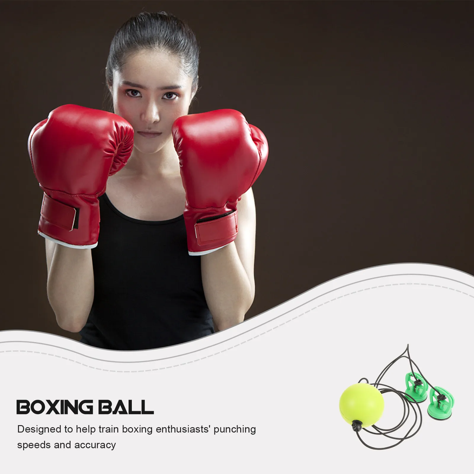 1Set Boxing Ball Hanging High Elasticity Suction Cup Training Ball Speeds Bag Punch Accuracy Training Equipment