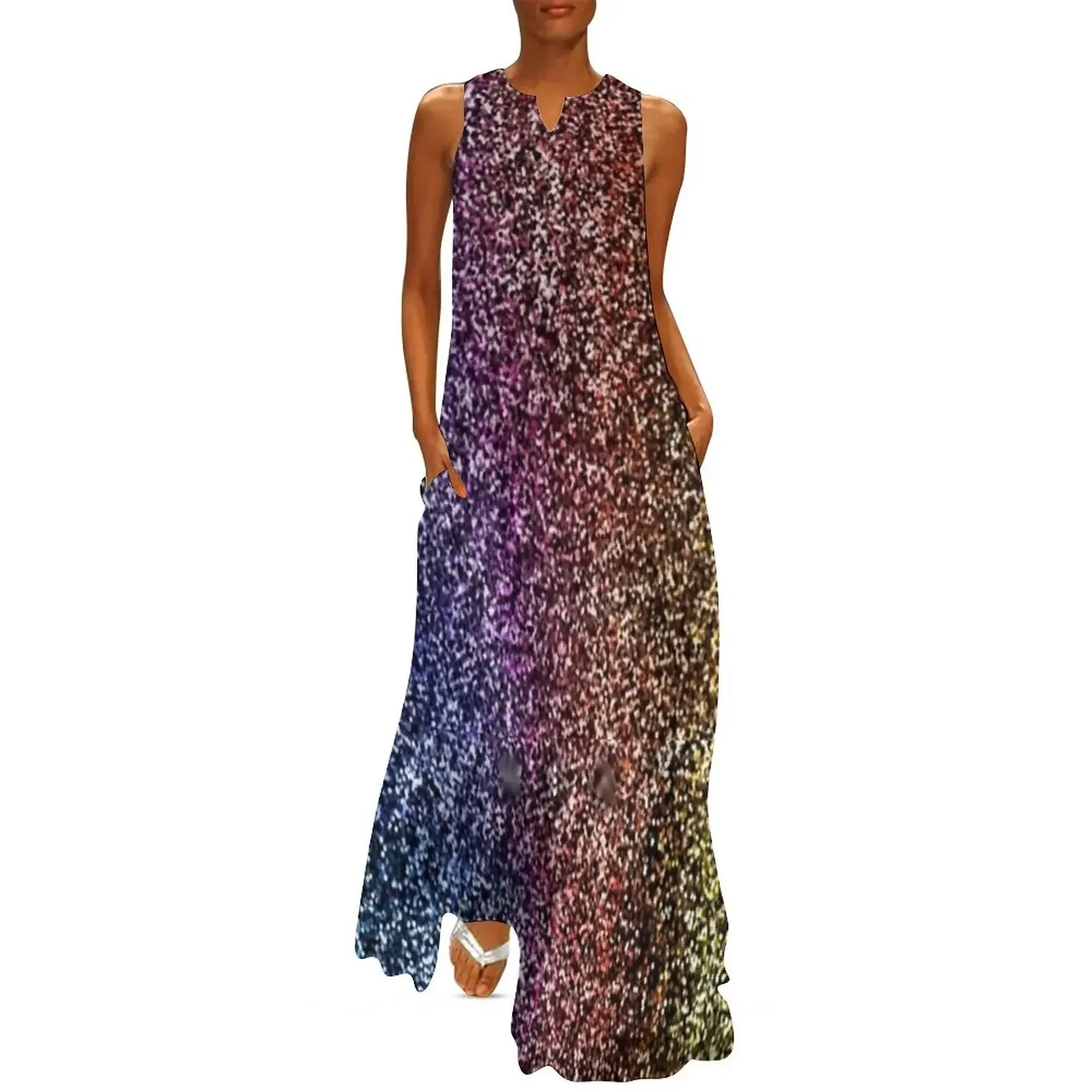 

Disco ball disco fever glitter sparkle boogie dance 70s club disco party checkered Long Dress party dresses women Dress