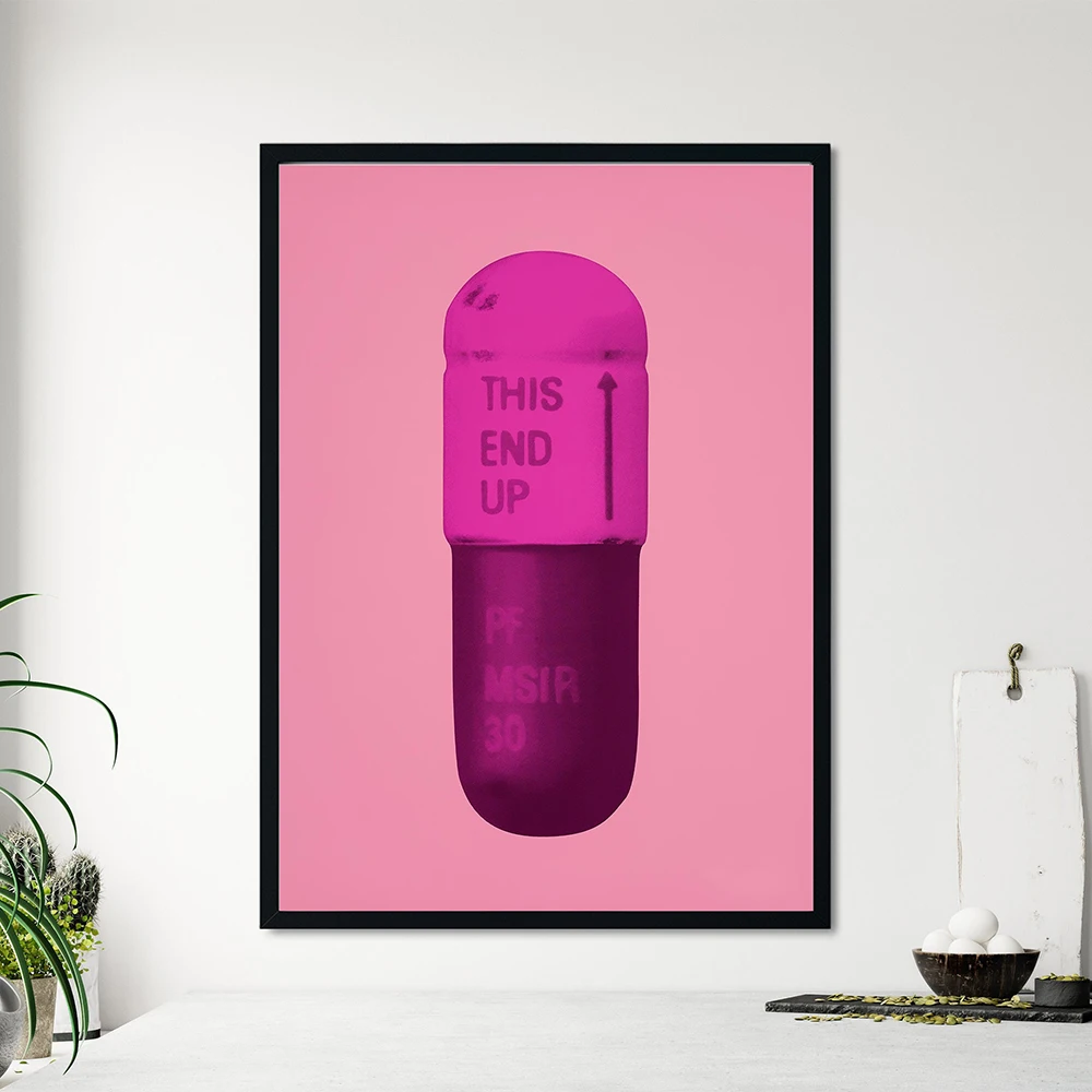 Damien Hirst Pop Art Exhibition Poster Color Pills Canvas Painting Wall Art Picture Abstract Prints Modern Museum Home Decor