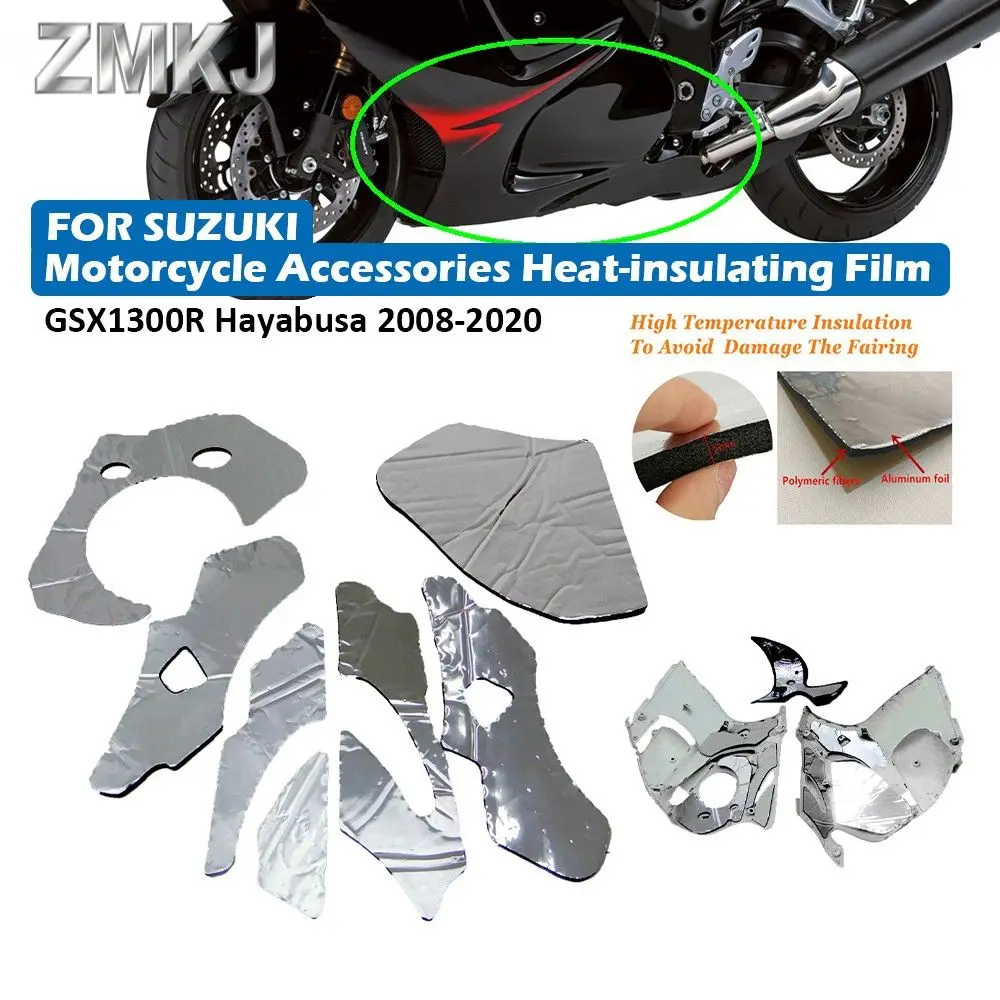 

For Suzuki Hayabusa GSX1300R GSX 1300R 2008-2020 Heat Shield Fairing Melting Protection Pre-Cut Insulation Sponge Accessories