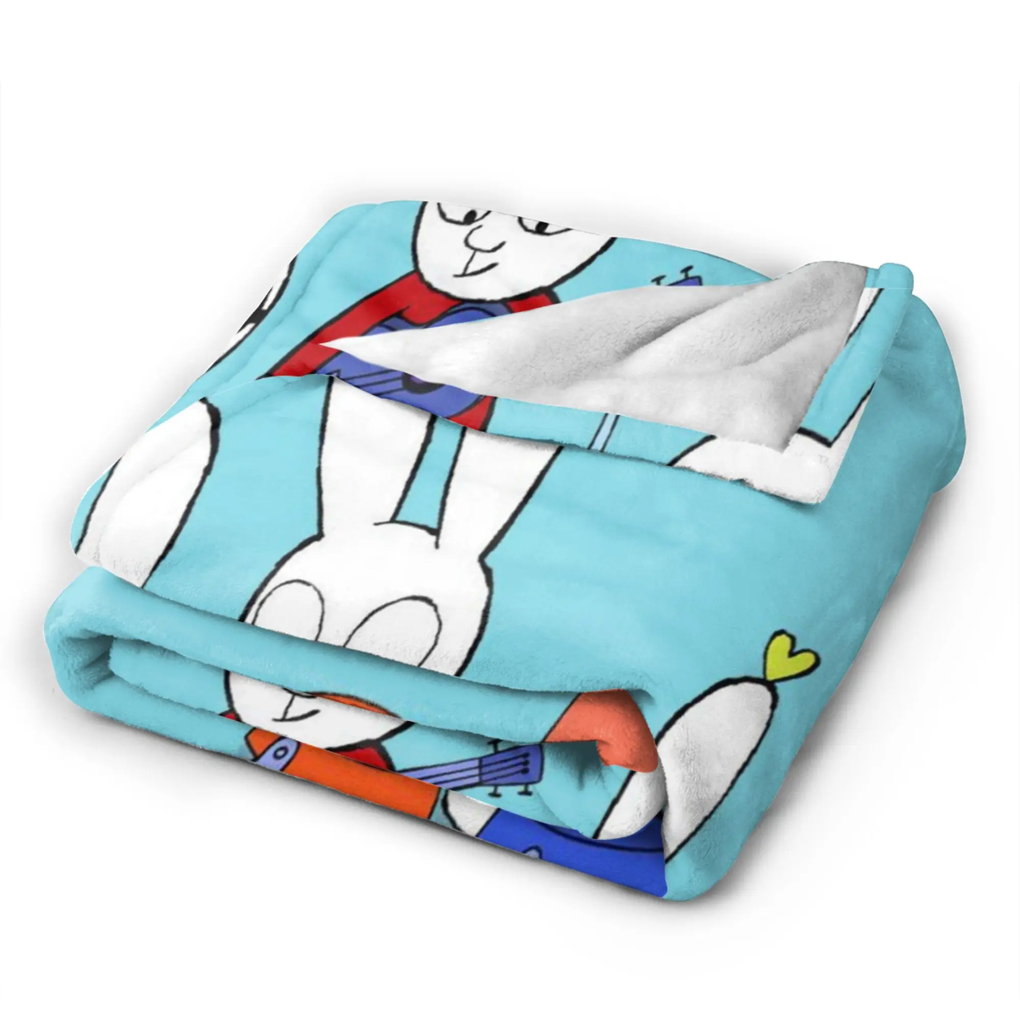 Comfortable Throw Blanket Travel S-Simon Super Rabbit Blankets  Flannel Bedspread For Bedroom Novelty Sofa Bed Cover