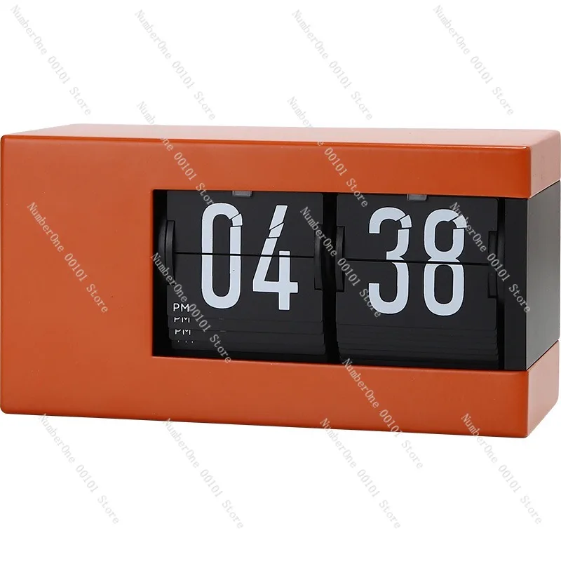 Elegant Luxury Automatic Flip Clock Creative Minimalist Electronic Desk Table Clock Perpetual Calendar Timepiece Home Office