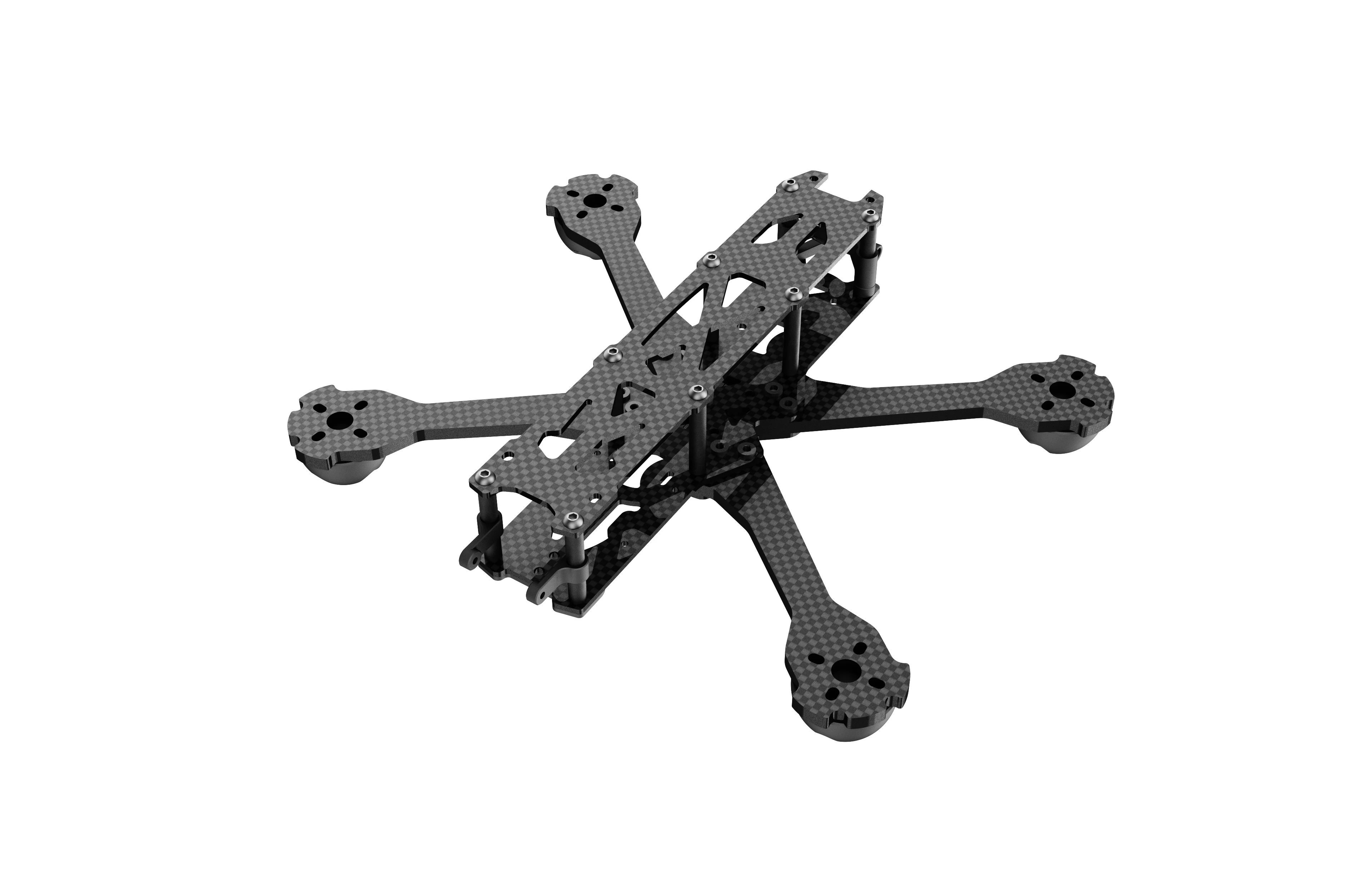 FPV51D9 5 Inch FPV Quadcopter Frame Carbon Fiber Racing Drone Frame High Strength Lightweight Train for impact Use T700 material