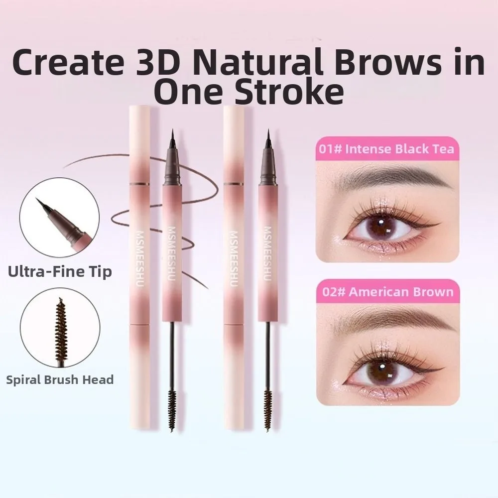 New Waterproof Dual-head Eyebrow Pencil Long-lasting Professional Eyebrow Dye Cream Sweat-proof Eye Makeup Tool For Women