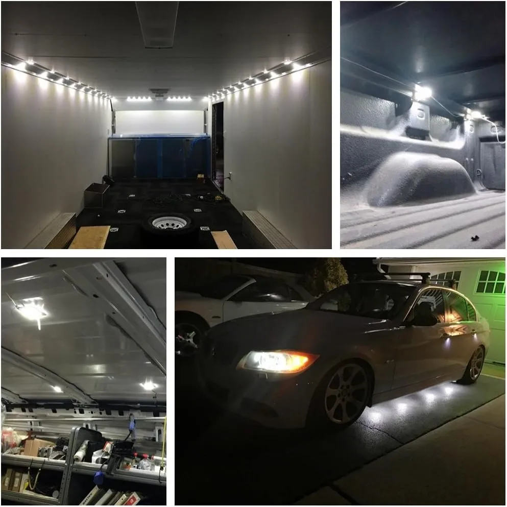 2024 20 LED Car Roof Light Kit Van Interior Ceiling Lighting Cargo for Camper Inside Lamp For RV Boat Trailer Lorries Van