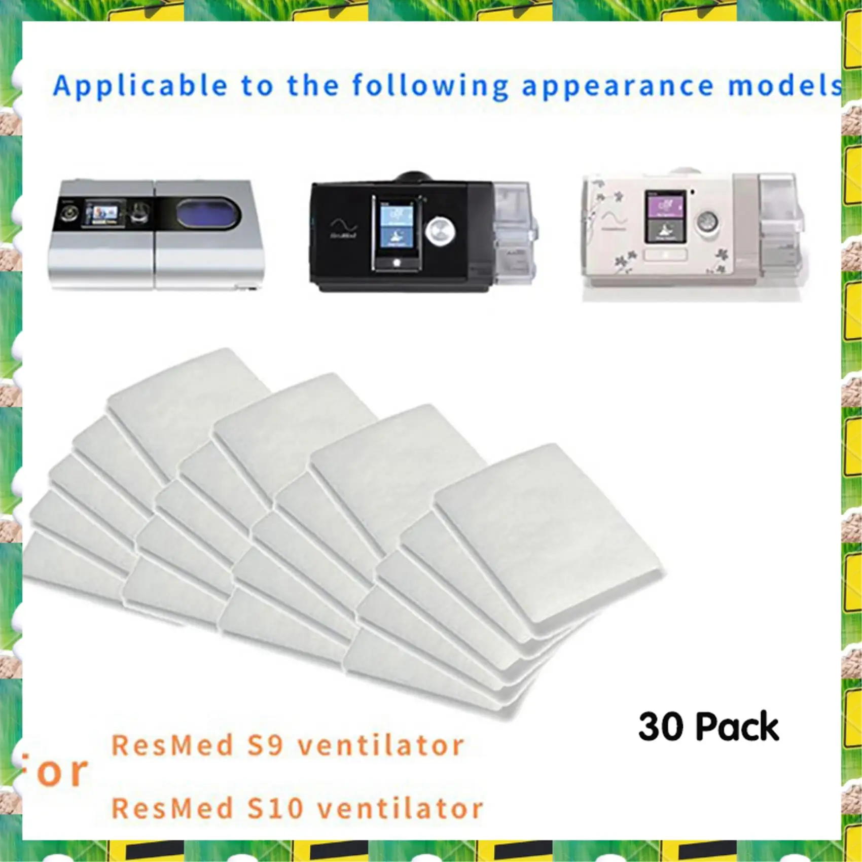 3C Electron 60 قطعة مرشحات الهواء القابل للتصرف قسط المتاح العالمي استبدال مرشحات ل Resmed Airsense 10 Aircurve10 S9,6