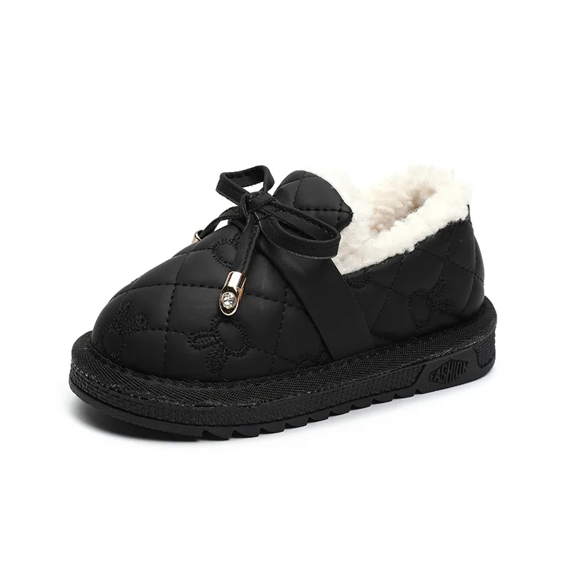 Kinderschoen Mode Zachte zolen Peuter Casual Schoenen Winter Katoenen inzetstukken Schoen Trendy lederen katoenen laarzen Blote voeten schoenen Kinderen