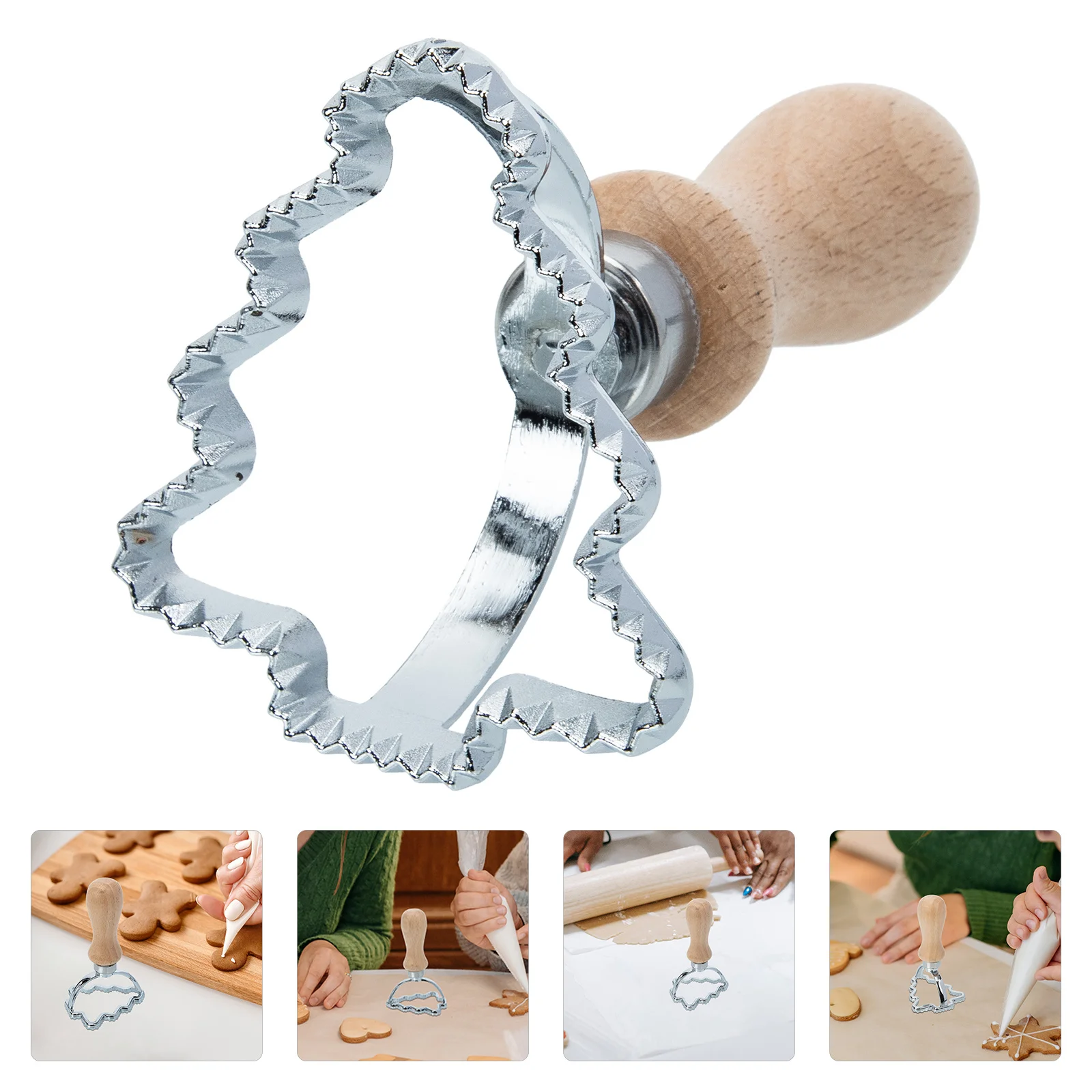 Taglierina per biscotti in lega di zinco Stampo per involucro per gnocchi Biscotti Forniture per cottura fai-da-te Forme creative per biscotti al cioccolato