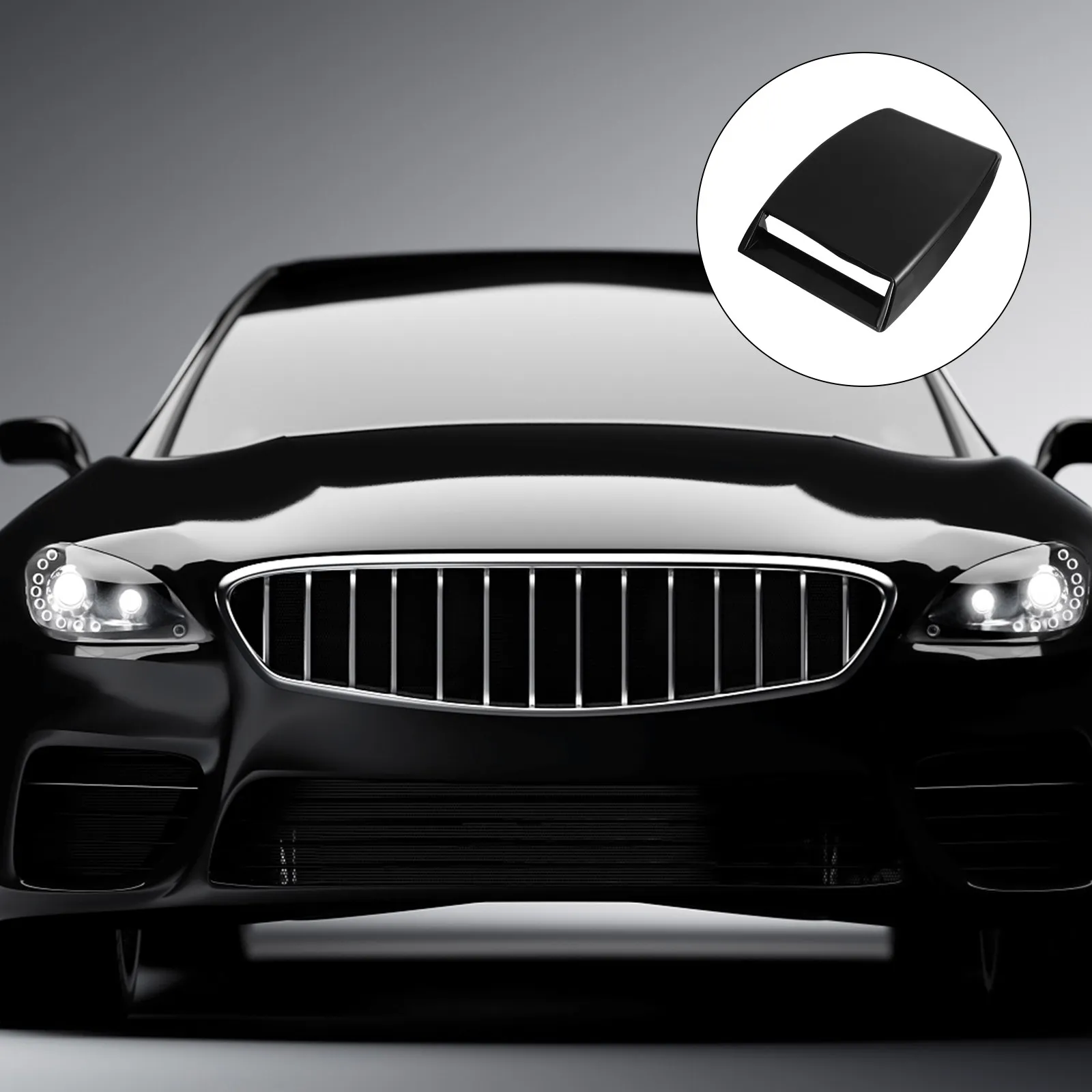 

Universal Car Vent Decorative Air Flow Intake Hood Scoops Strong Adhesive Easy Install Roof Body Ventilation Cover
