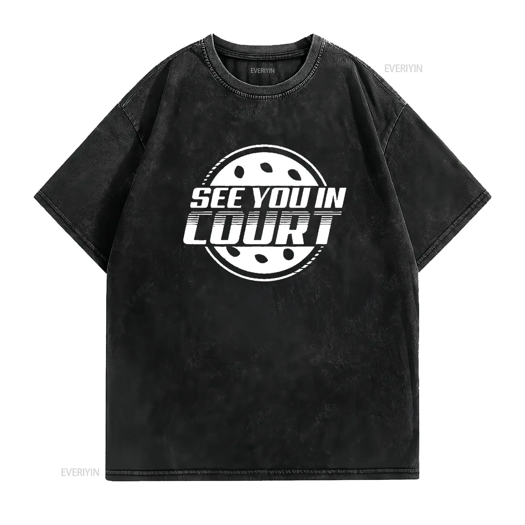 Funny See You In Court Pickleball Cool Sports T Shirt Black X Large vintage Washed homme Slightly designer clothes Comfortable