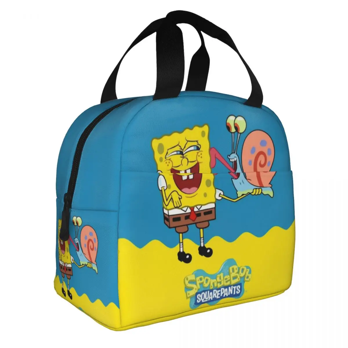 Like-Sponge-Bob-Style Insulated Lunch Bags Thermal Bag Lunch Container Leakproof Tote Lunch Box Food Storage Bags Office Travel