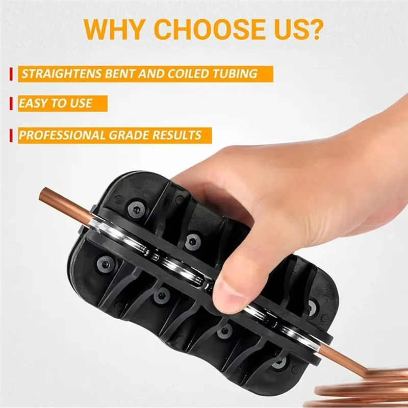 B50C Universal Handheld Tubing Straightening Tool For Bent Tubing- Black Pipe Straightening Tool For Automotive Repair
