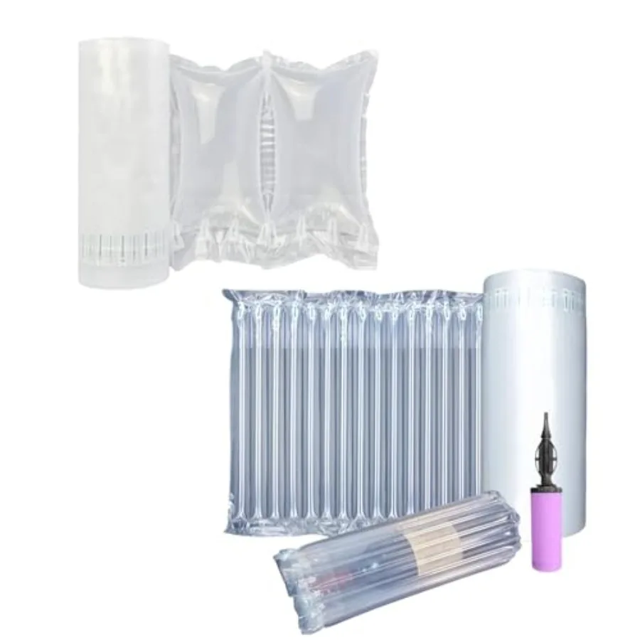 

Air Pillows for Shipping with Pump 200 Count Air Bags for Packaging 3.5" X 7.8" and 13.7 in*131 ft Heavy Duty Bubble Cushioning