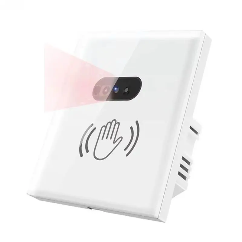 A29F-Infrare Wall Smart Light Switch IR Sensor No Need Touch AC110-240V EU Glass Screen Panel Switch Electrical EU Plug