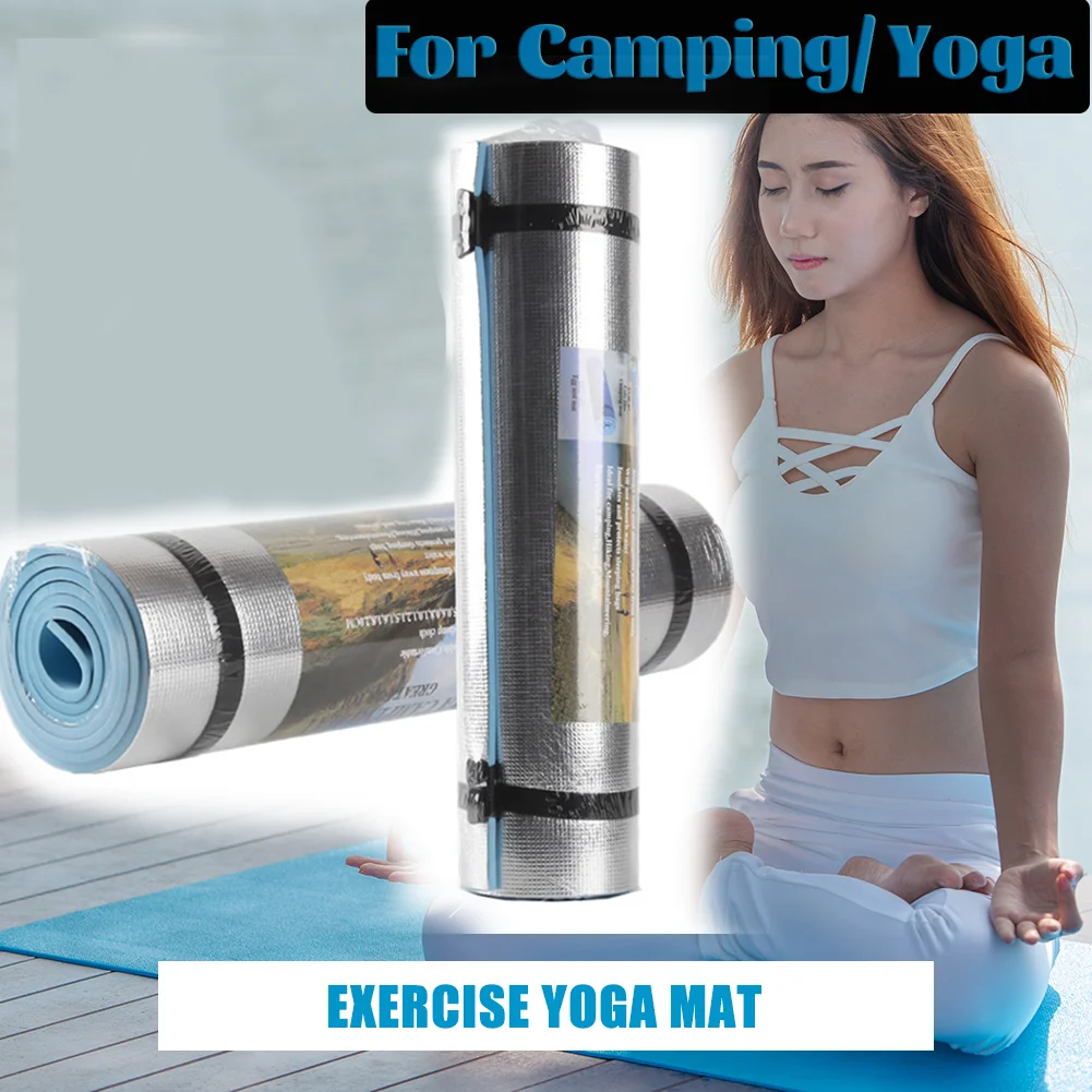 71x20 inch Thick EVA Yoga Mat Moisture-proof Multifunctional 6mm Lightweight Aluminum Outdoor Camping Picnic Mat