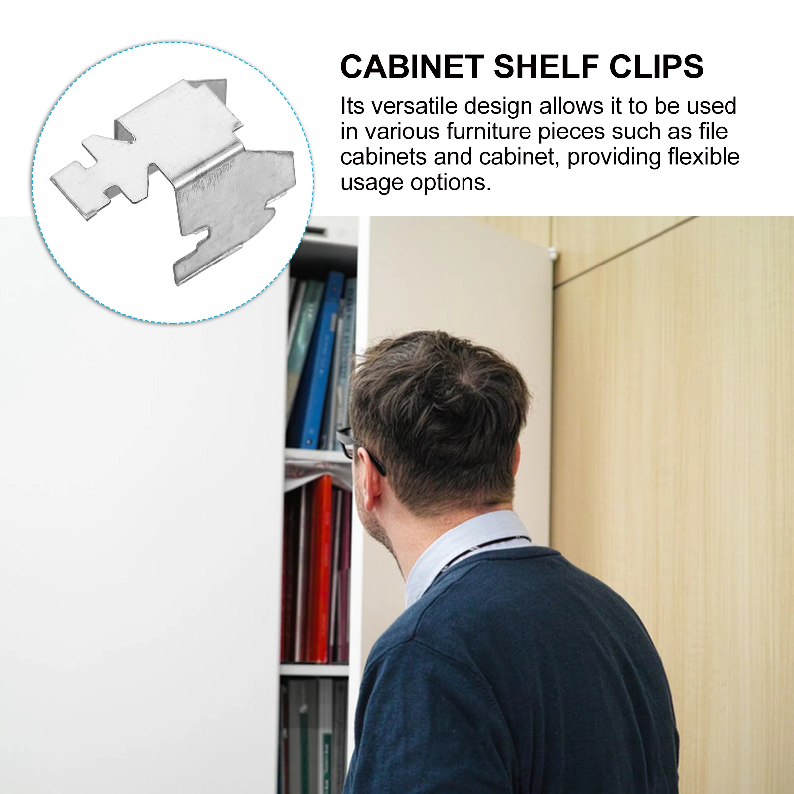 

20pcs File Cabinet Buckle Heavy Duty Shelf Clips for Metal Shelving Support Partition Steel Pegs Cabinet Shelf Supports