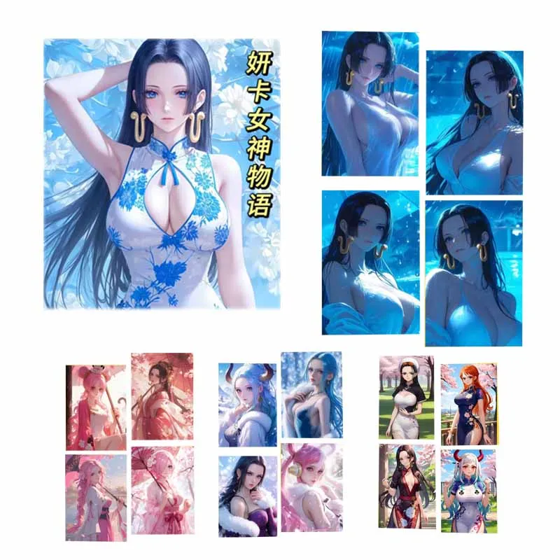 Wholesale One Piece Collection Cards Yanka Culture Acrylic Goddess Quicksand Diamond Card Sexy Acg Playing Trading Cards