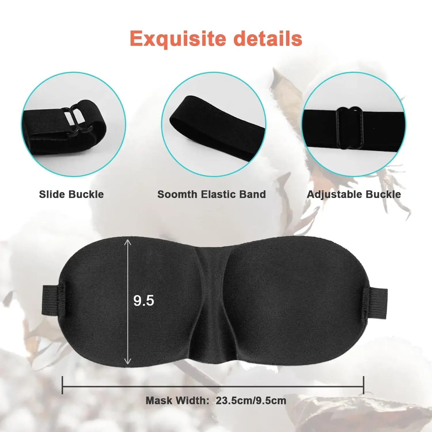 3D Sleep Mask Sleep Light-Blocking Three-Dimensional Eye mask Relieve Eye Fatigue Breathable Double-Layer Travel Sleep Eye mask