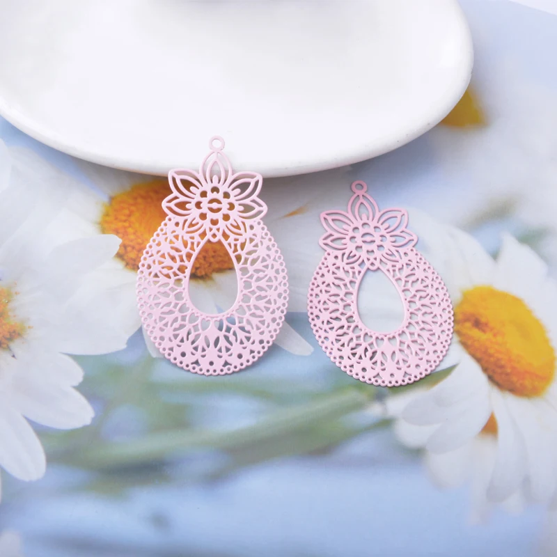 20 Stück AB5142 Sommer-Messingschmuck, hellgoldene Charms, filigrane Anhänger, DIY-Ohrringe für Damen, Ohrschmuck – Detail 13