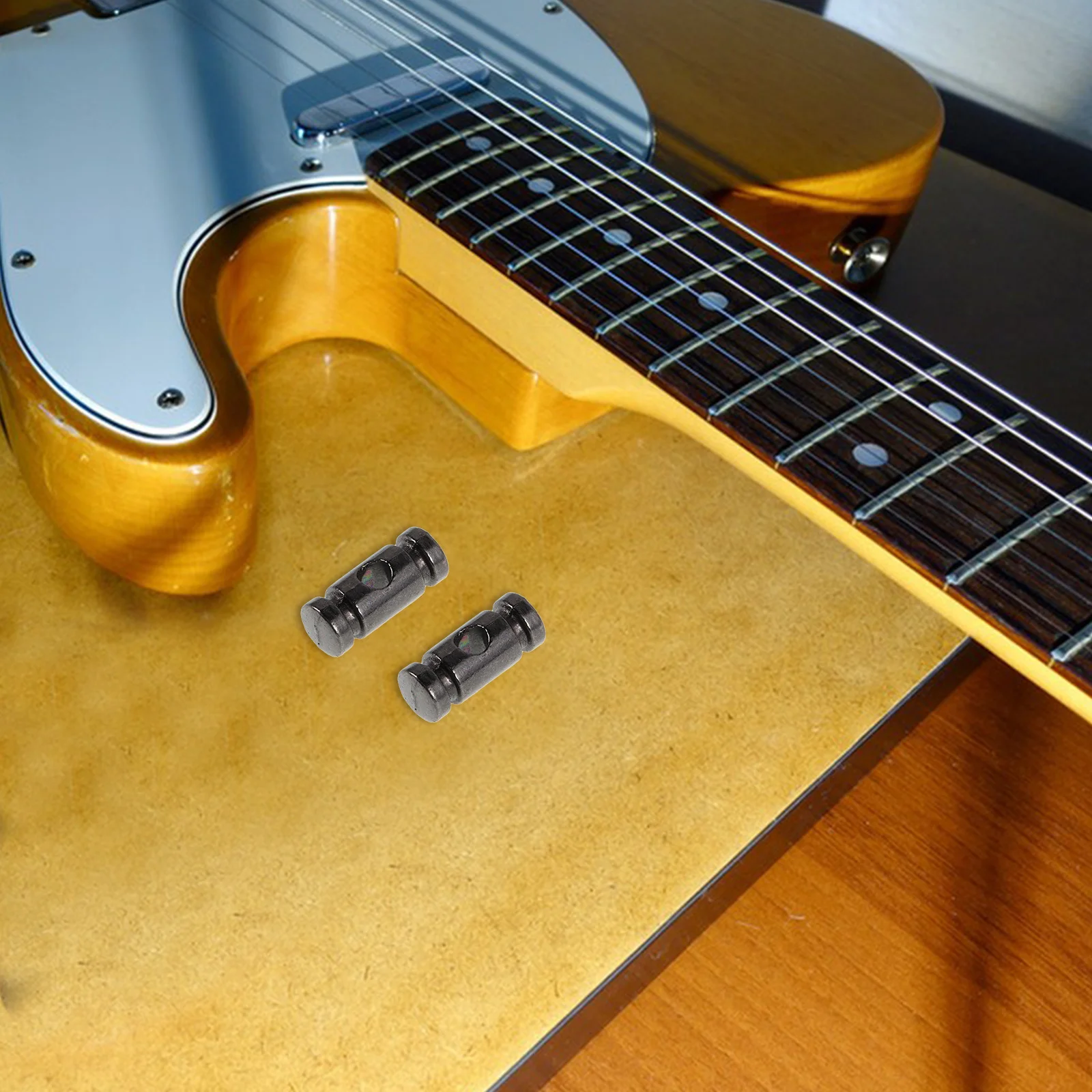 

2pcs Electric Guitar String Retainer Black Metal Roller For Stable Tuning Change Guitar Parts Accessory