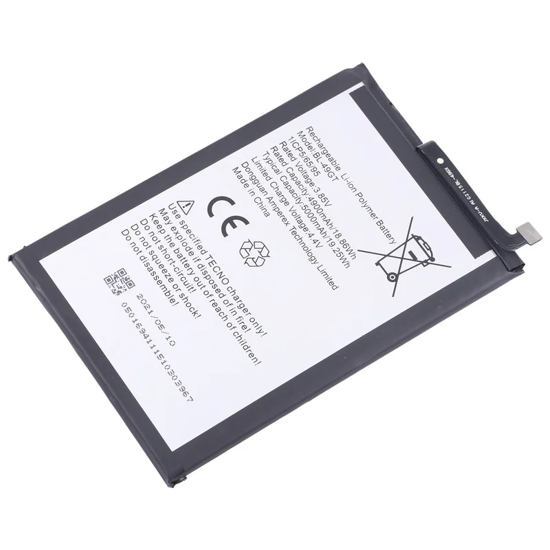 For Tecno Camon 17 CG6 CG7 Battery Replacement BL-49GT 4900mAh