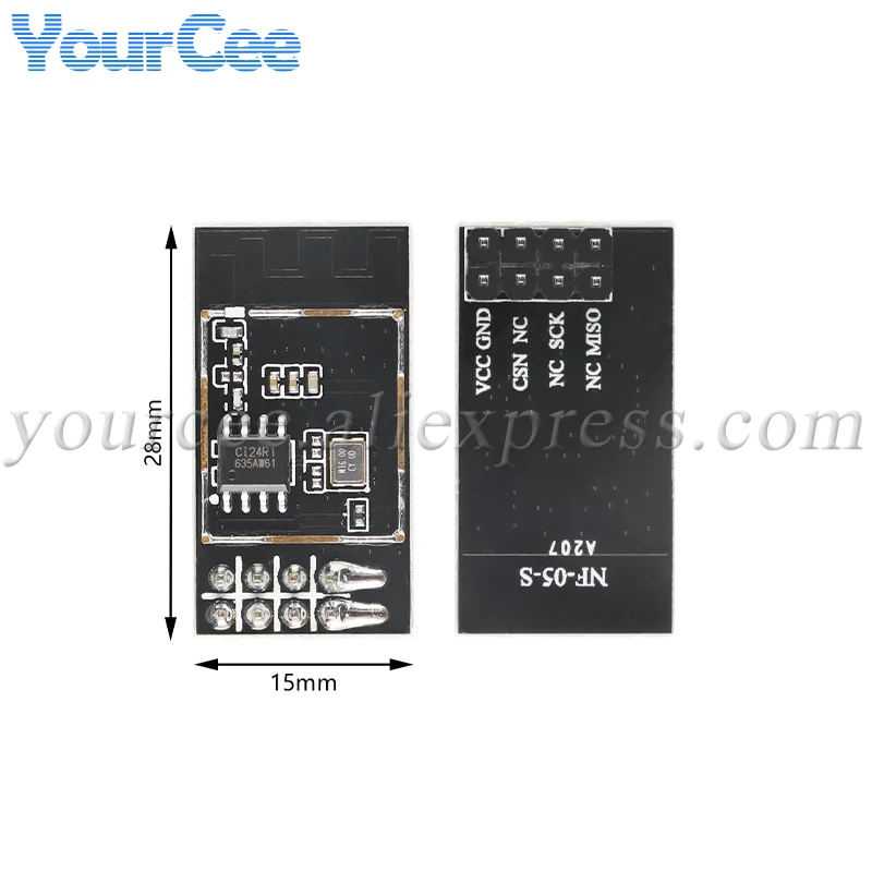 NF-05 NF-05-S 2.4G WIFI Wireless Module NF 05 Ci24R1 SPI interface PCB 2400~2525MHZ 2.1V-3.6V Onboard Antenna