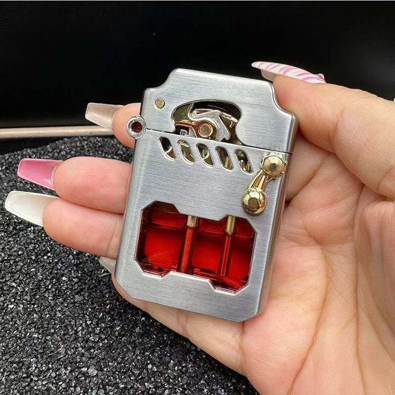 2025 New Zorro Kerosen Lighter Cyber Mecha Transparent Bin Rocker Cool Classic Torrens Tide Men Lighters Wholesale