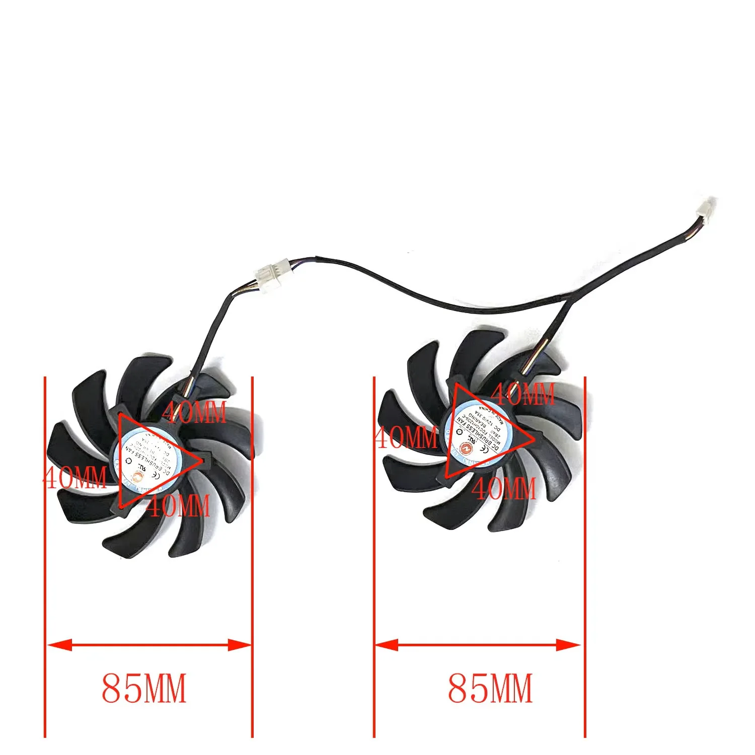 4PIN 85MM GPU FAN For XFX R9-280X 390 280 280X 270 270X Black Wolf Internet Cafe version graphics card
