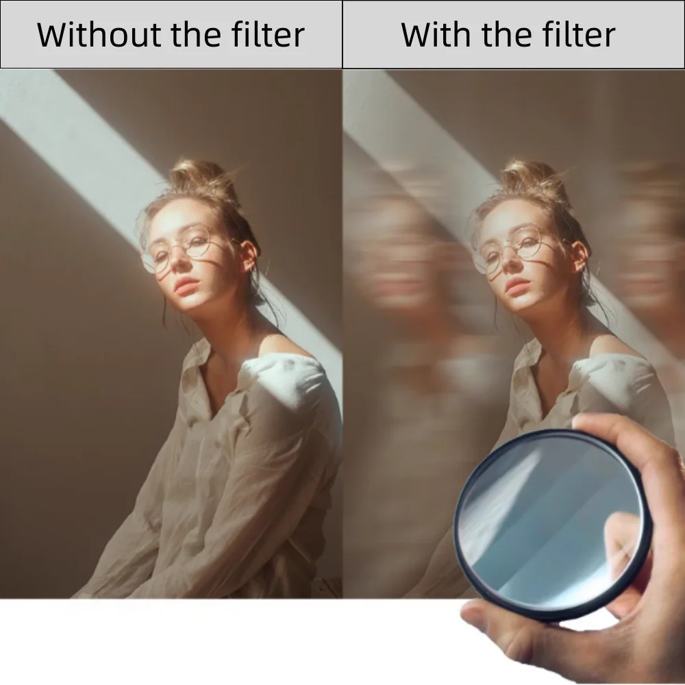 

58 67 77 82 mm Motion Blur Streak Ghosting V1 V2 Stretch Special Effect Lens Filter Creative Photography Camera Accessories