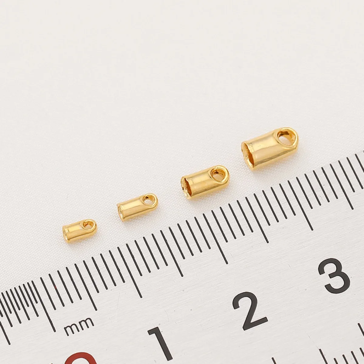 14K Gold Plated Weighted End Bag Buckle Tube DIY Bracelet Necklace Jewelry Fixing Findings