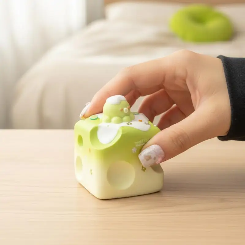 Green Mini Octopus Cute Squeeze Toy Soft Slow Rising Stress Reliever  for Kids Adults Travel Fidget Gift