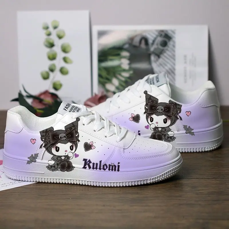 Kawaii Sanrio Kuromi Women Casual Sneakers Fashion Sport Shoes Women\'s Tennis Shoes Punk Hip-Hop Skateboard Shoes Tenis De Mujer