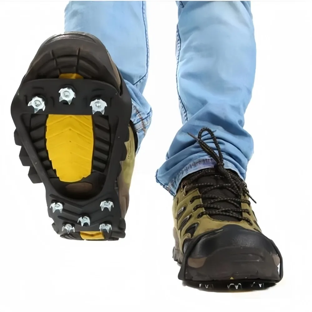 1Pair Ice Grippers 8 Teeth Non Slip Shoe Covers Wear Resista