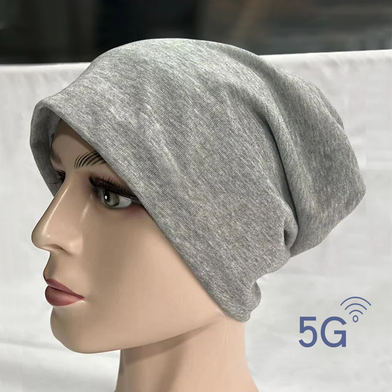 Silver Fiber Electromagnetic Wave Rfid Shielding Multicolor Emf Protection Hat Rf/microwave Protection Beanie Brain Protective