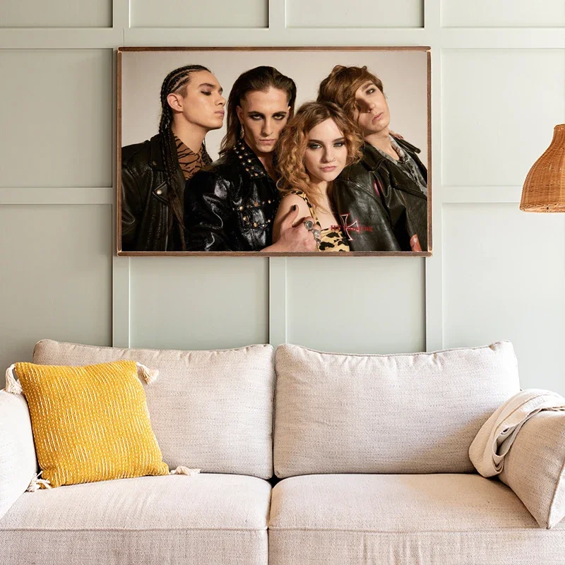 Rock Band Maneskin Rush Music Album Poster Wall Art Pictures Canvas Painting Nordic For Home Room Bar Club Decor Frameless Gift